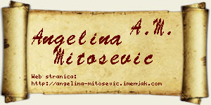 Angelina Mitošević vizit kartica